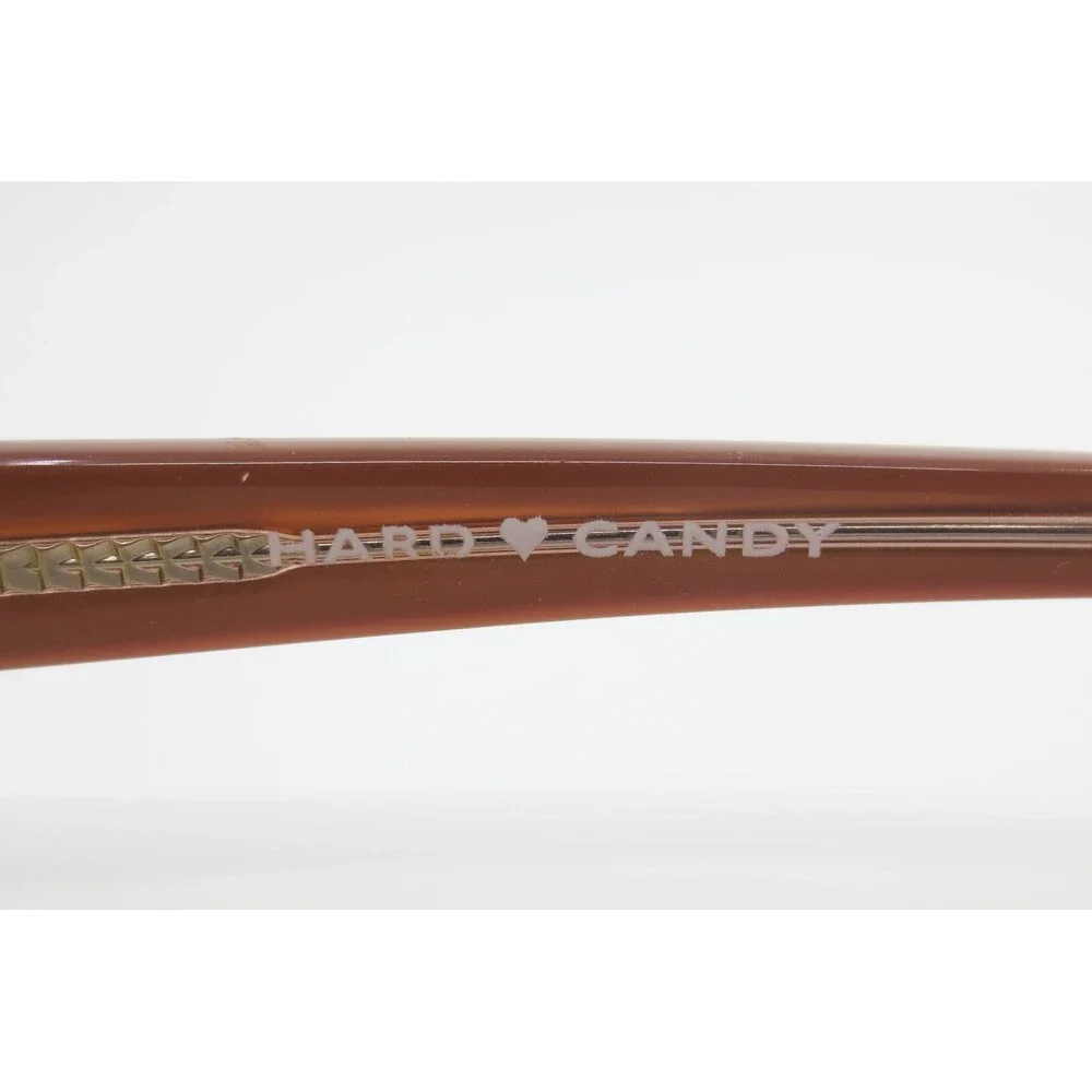 Hard Candy HC24 BWN Brown Rectangular Eyeglasses Frames 51-16-135 Yellow Lenses